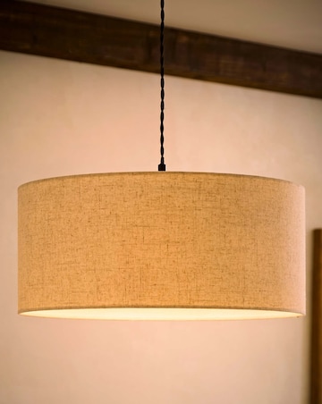 ValueLights Reni Squat Linen Drum Shade