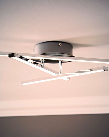 ValueLights Infinity IP44 Chrome 3 Arm Adjustable Ceiling Light