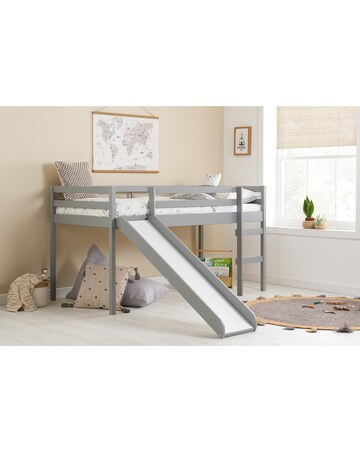 Birlea Kids Frankie Midisleeper With Slide- Grey