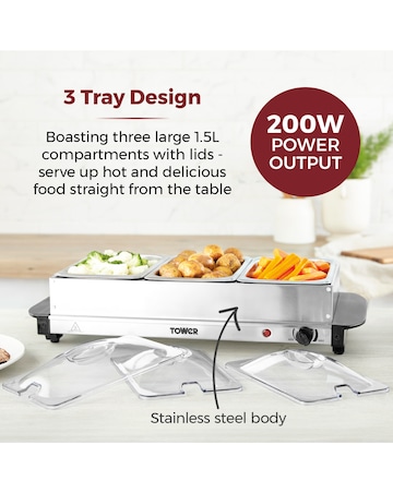 Tower 3 x 1.5L Buffet Server