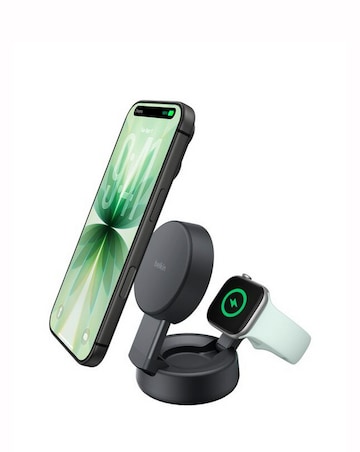Belkin UltraCharge Pro 25W Qi2 2-in-1 Convertible Magnetic Charger - Charcoal