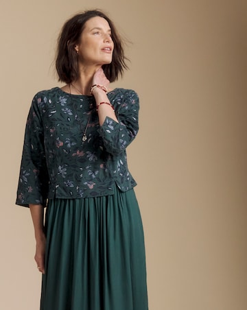Julipa Printed Cord Midi Dress