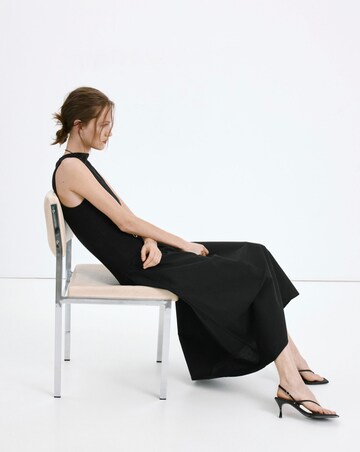Mango Contrast-Bodice Dress