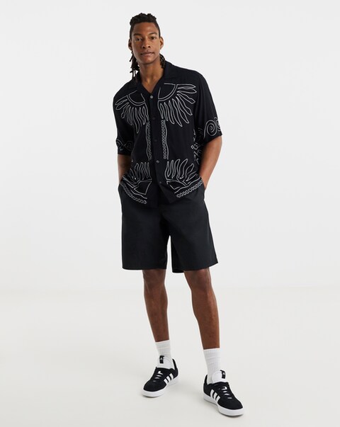 Only & Sons Kal Wide Chino Short - Black