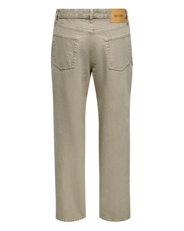 Only & Sons Fade Loose Fit Jeans - Beige Denim