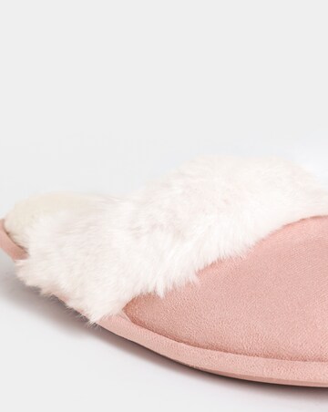 Elyse Faux Fur Mule Slippers - Wide Fit (E)