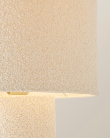 ValueLights Ash Natural Boucle Table Lamp