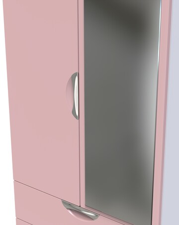Haydn Ready Assembled 2 Door 2 Drawer Mirrored Wardrobe - Kids