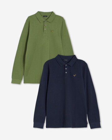 Voi 2 Pack Long Sleeve Pique Polos Long Length