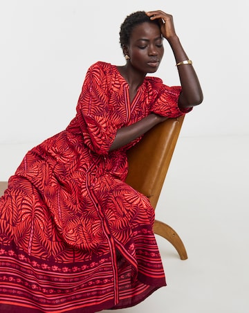 Border Print Maxi Dress