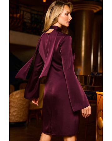 Sosandar Satin Tie Shift Dress