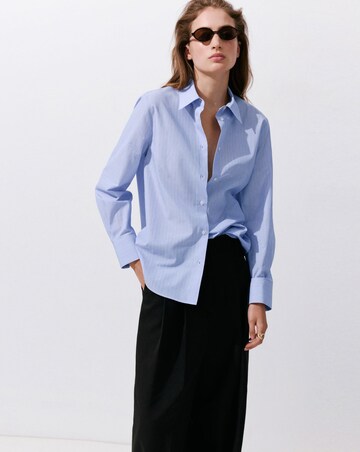 Mango Cotton And Lyocell Blend Straight Shirt