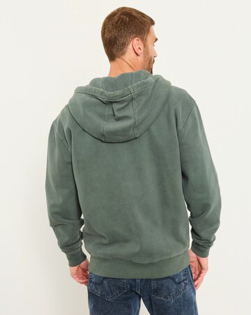FatFace Hayle Zip Through Hoodie - Dark Green