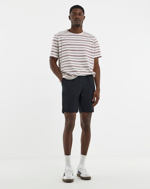 Linen Blend Elasticated Drawcord Short