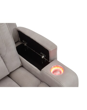Jago Power Recliner 2 Seater Sofa Console, Temperature Control & Immersive Sound