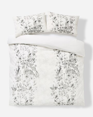 Greyscale Bird Cotton Blend Duvet Cover Set