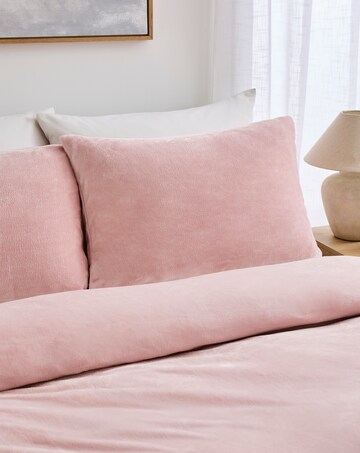 Plain Plush Fleece Duvet Cover Set