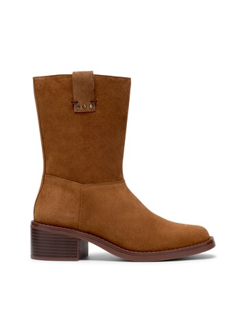 Clarks Suede Digby Slouchy Ankle Boot - Standard Fit (D)