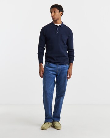 Slouch Knitted Long Sleeve Polo