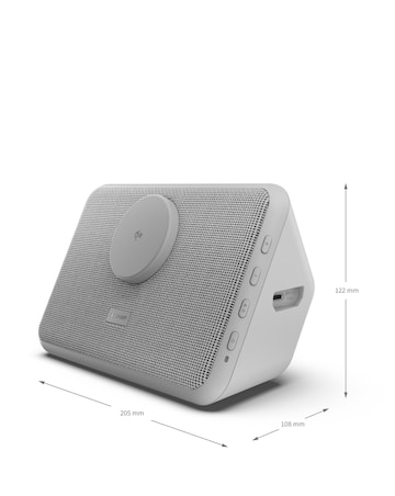 Sharp 4in1 Qi2 Wireless Docking Station with Bluetooth Speaker Cloud Grey