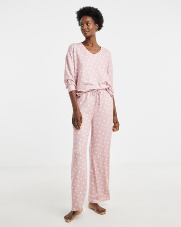 Pretty Secrets Heart Print Soft Knit Lounge Set