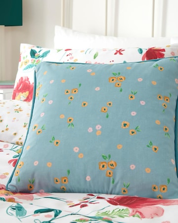 D & D Abstract Poppy Filled Cushion