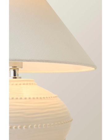 ValueLights Tibby Bobble Ceramic Table Lamp with Conical Shade