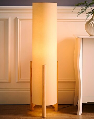 ValueLights Henry Natural Midi Floor Lamp