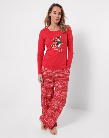 Joe Browns Leaping Reindeer PJ Set