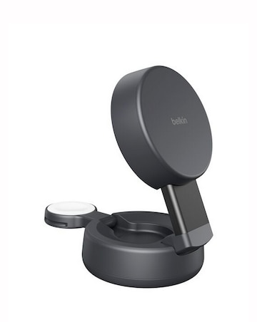 Belkin UltraCharge Pro 25W Qi2 2-in-1 Convertible Magnetic Charger - Charcoal