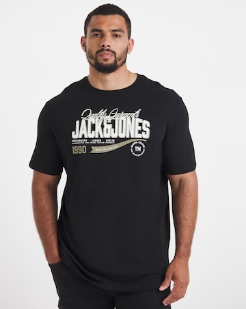 Jack & Jones Graphic Logo Tee - Black
