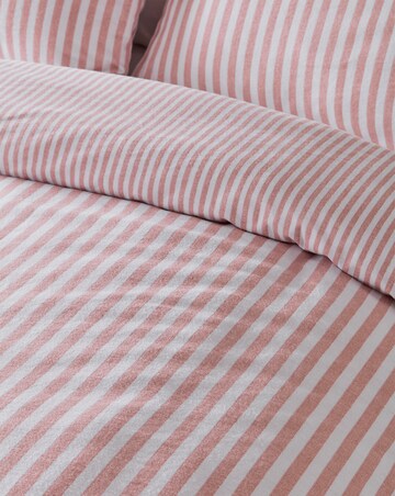 Catherine Lansfield Brushed Stripe Duvet Cover Set