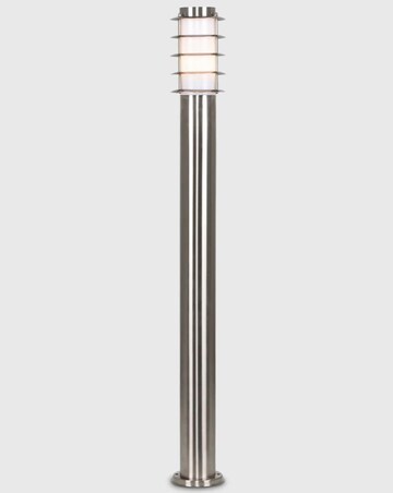 ValueLights Wharf 4 Pack 1m Outdoor Wired Bollard Light Posts - Bulbs Included