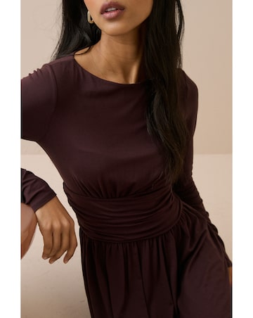 NOBODY'S CHILD PETITE AYLA MIDI DRESS