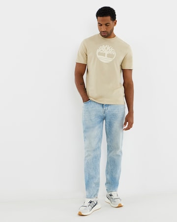 Timberland Tree Logo Short Sleeve T-Shirt - Stone