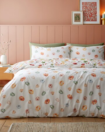Catherine Lansfield Autumn Pumpkins Duvet Cover Set