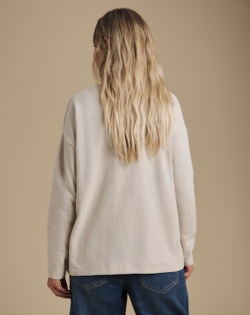 Julipa Brushed Pure Cotton Jersey Rib Cardigan