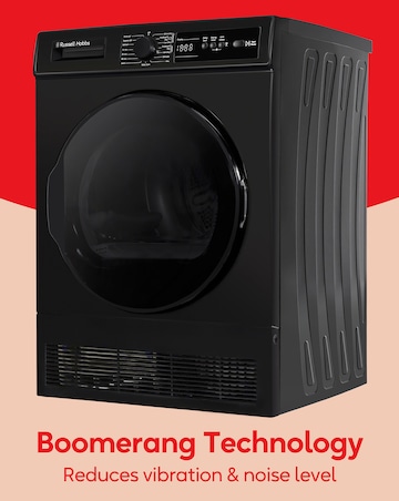 Russell Hobbs RH8CTD111B 8kg Condenser Tumble Dryer Black + Install