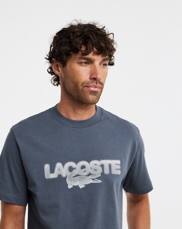 Lacoste Short Sleeve Graphic Printed T-Shirt - Grey