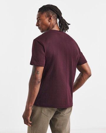 Lacoste Short Sleeve Embroidered T-Shirt - Burgundy