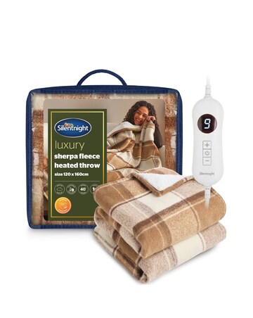 Silentnight Luxury Check Fleece Heated Throw