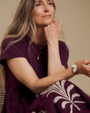 Julipa Embroidered Hem Midi Dress