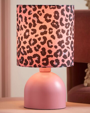 ValueLights Miley Pink Leopard Table Lamp