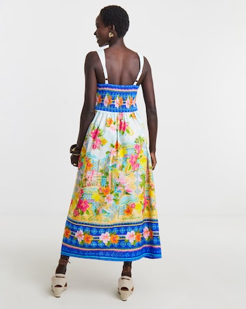Strappy Print Prom Dress