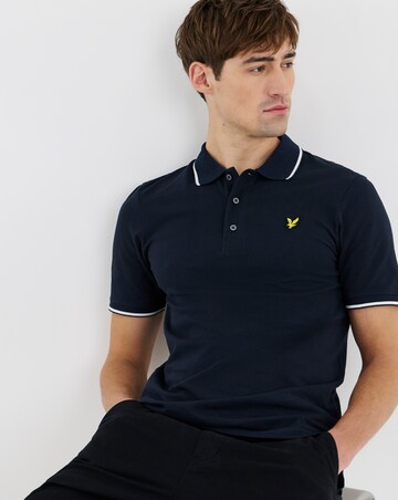 Lyle & Scott Short Sleeve Tipped Polo Shirt - Navy