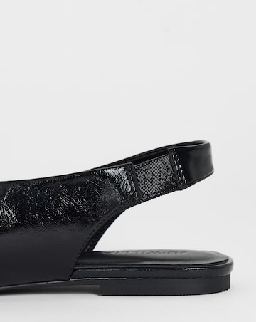 Gale Flat Slingback Shoes - Wide Fit (E)