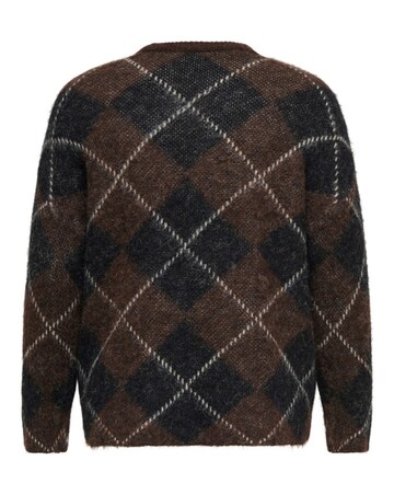ONLY CHECK PATTERN KNITTED JUMPER