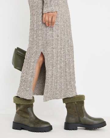 Florence Borg Lined Two Way Ankle Boots- Extra Wide Fit (EEE)