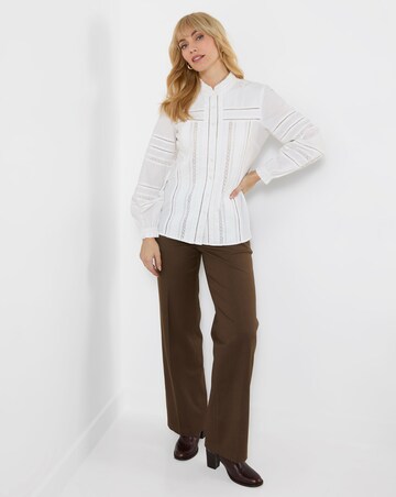 Joe Browns Florence Frill Collared Blouse With Balloon Sleeve
