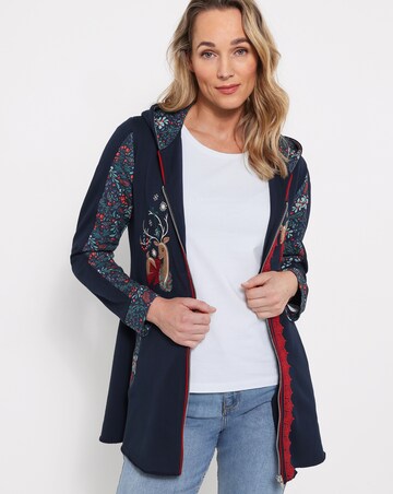 Joe Browns Christmas Reindeer Zip Through Hoodie